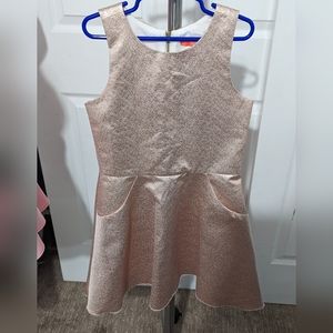 Aqua girl gold shimmering dress